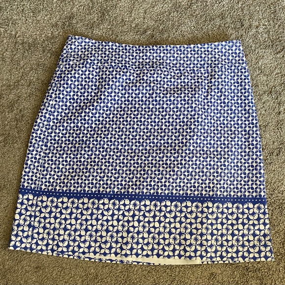 Talbots Dresses & Skirts - Talbots Blue and White Patterned Pencil Skirt